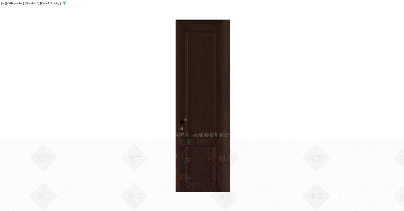 深棕色实木门3D模型下载【ID:1229594018】