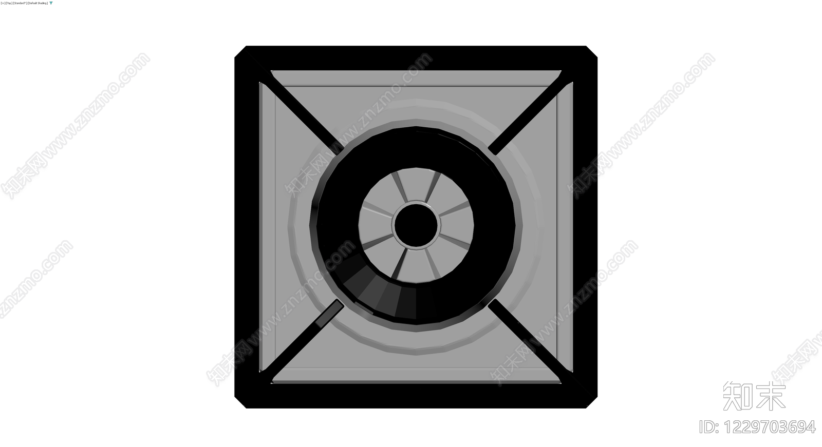 黑色燃气灶具模型3D模型下载【ID:1229703694】