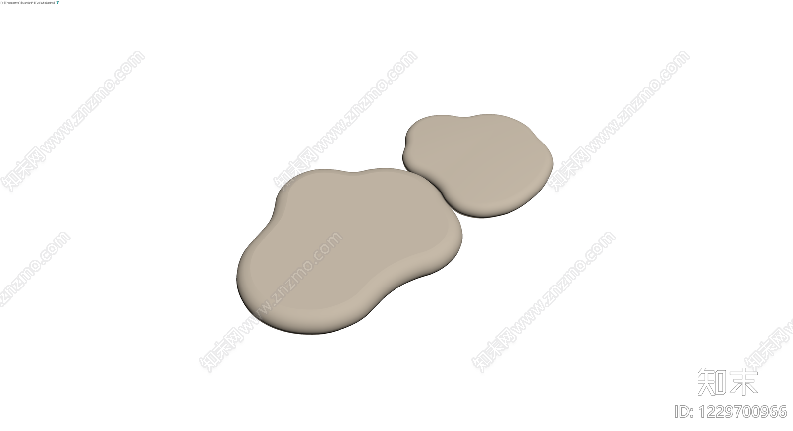 双石汀步铺装组合3D模型下载【ID:1229700966】