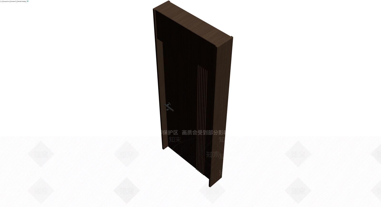 深色木纹现代门3D模型下载【ID:1230166774】