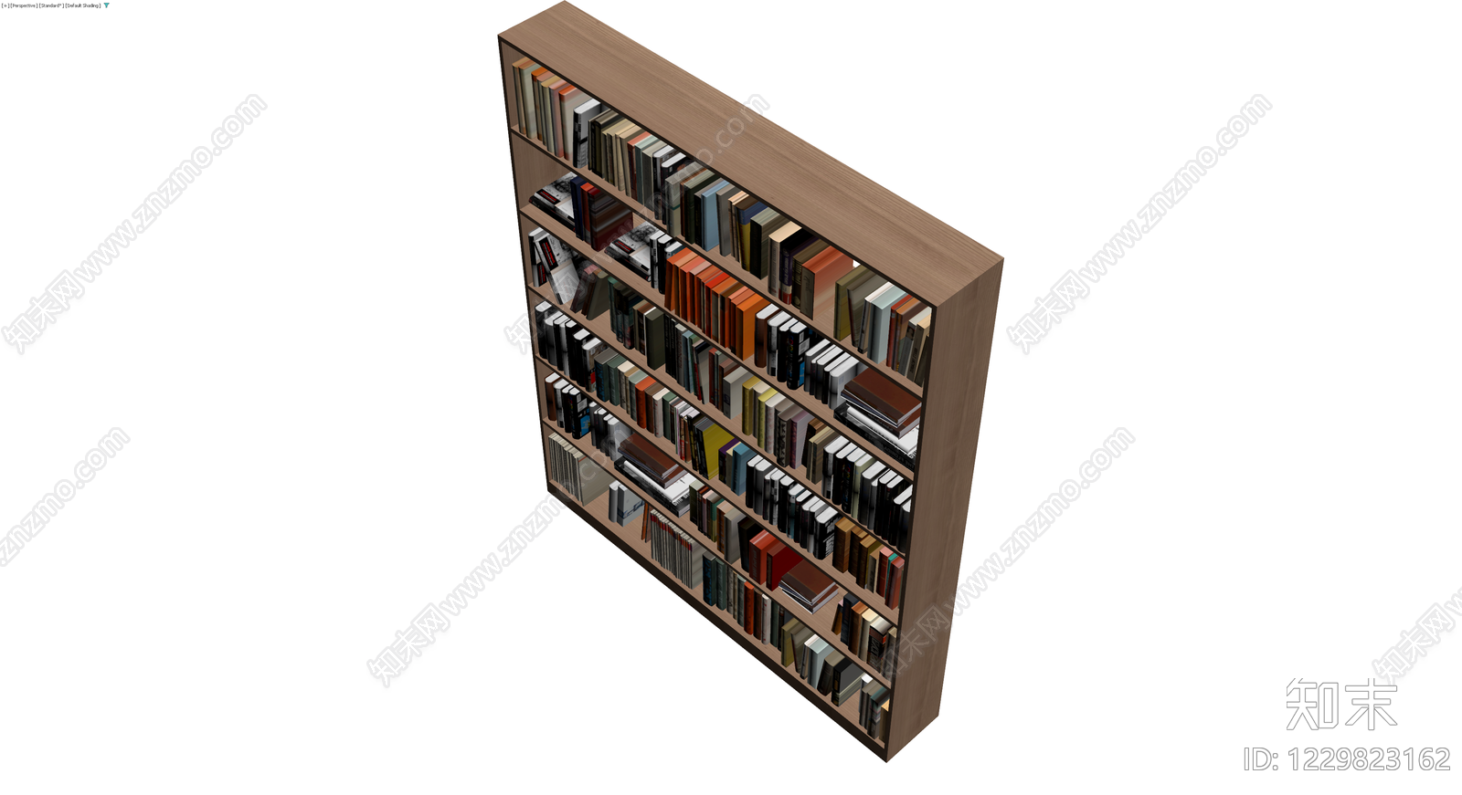 木质书籍收纳架组合3D模型下载【ID:1229823162】
