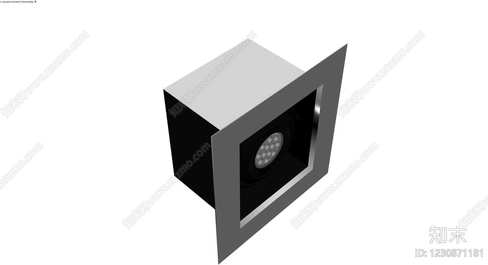 方形嵌入式筒灯3D模型下载【ID:1230871181】