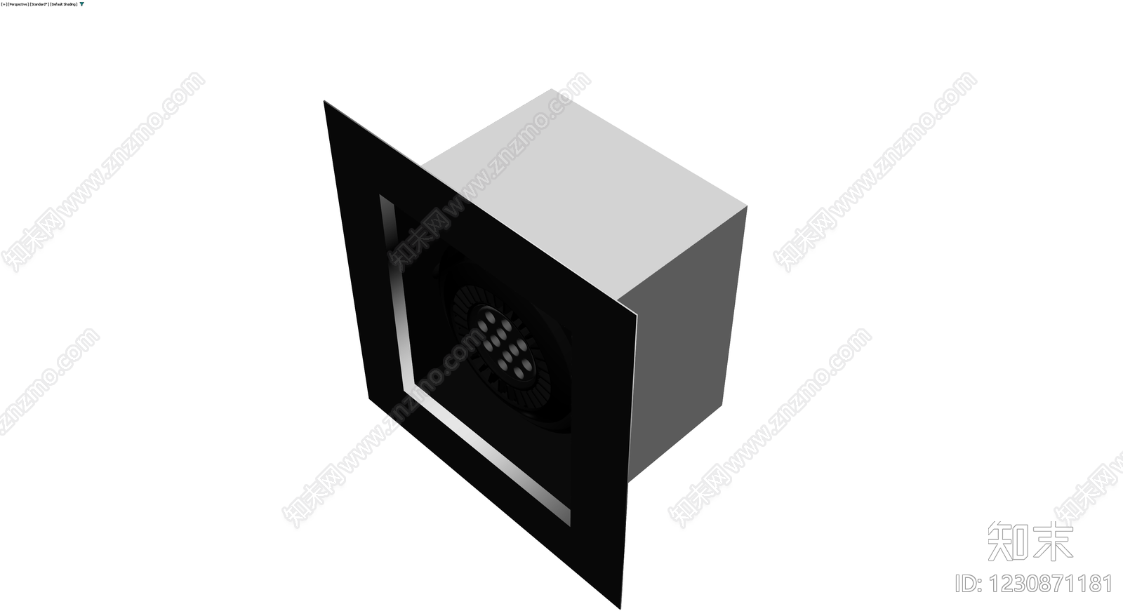 方形嵌入式筒灯3D模型下载【ID:1230871181】