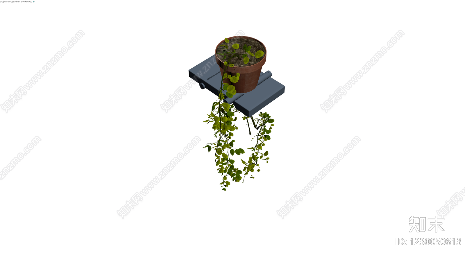 带盆垂吊绿植盆栽3D模型下载【ID:1230050613】