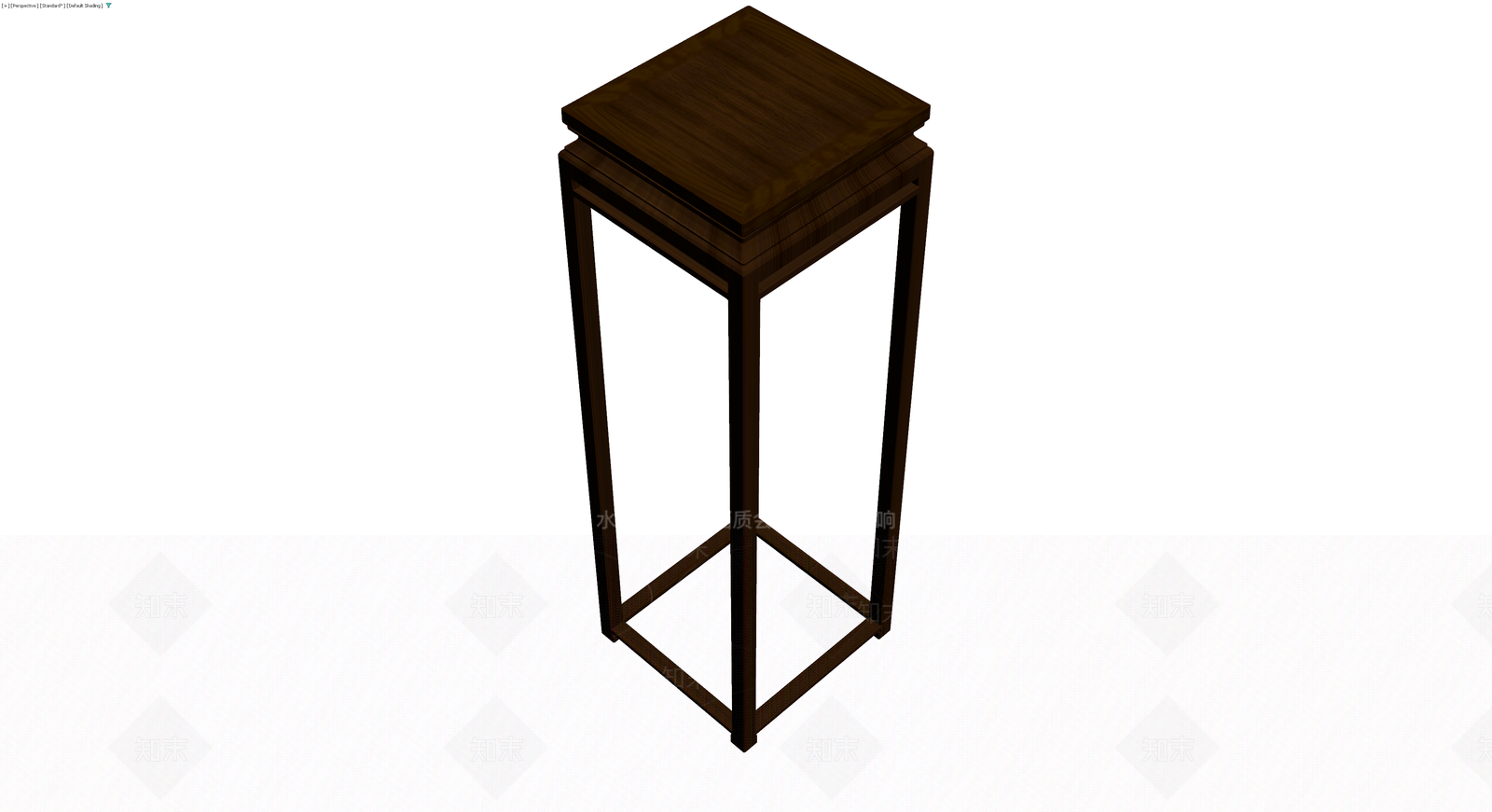 深色木质方几3D模型下载【ID:1230180752】