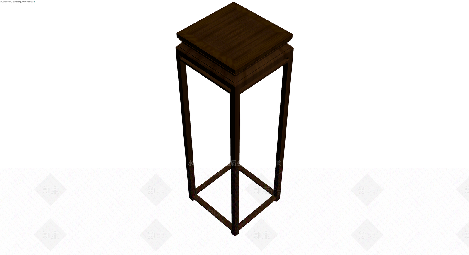 深色木质方几3D模型下载【ID:1230180752】