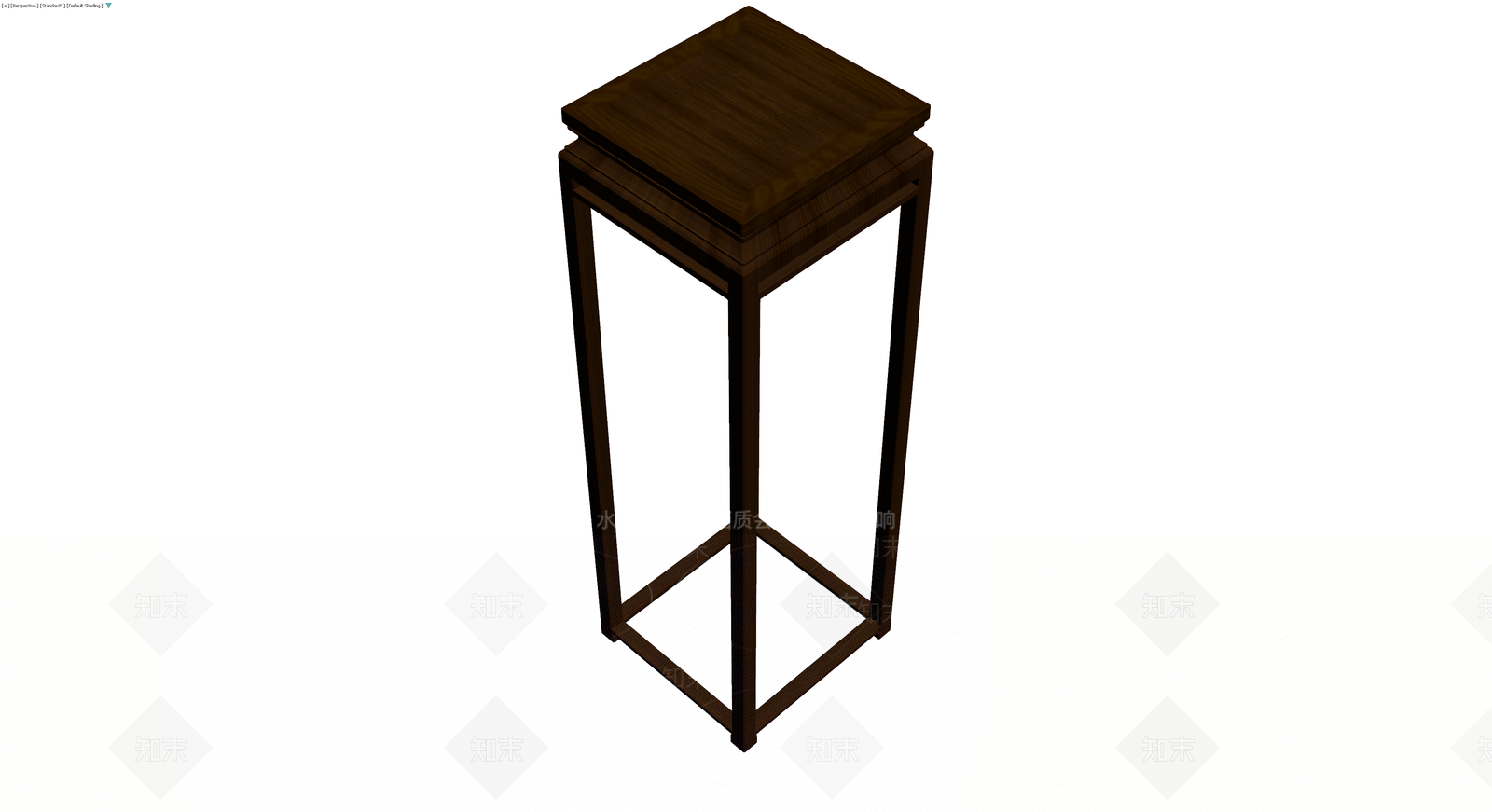 深色木质方几3D模型下载【ID:1230180752】