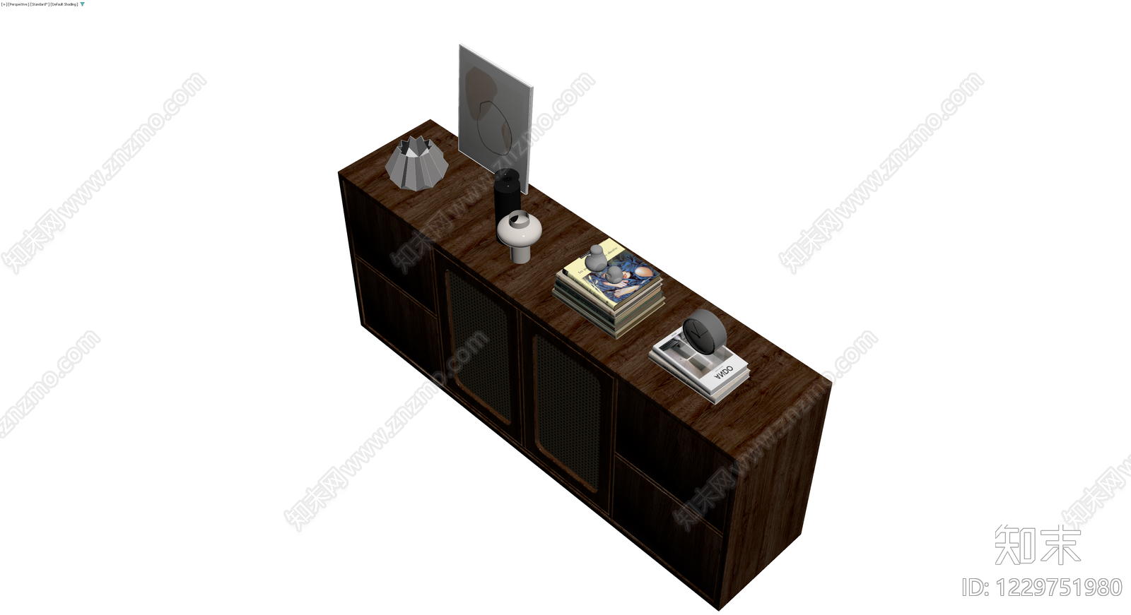 深色木纹储物柜3D模型下载【ID:1229751980】
