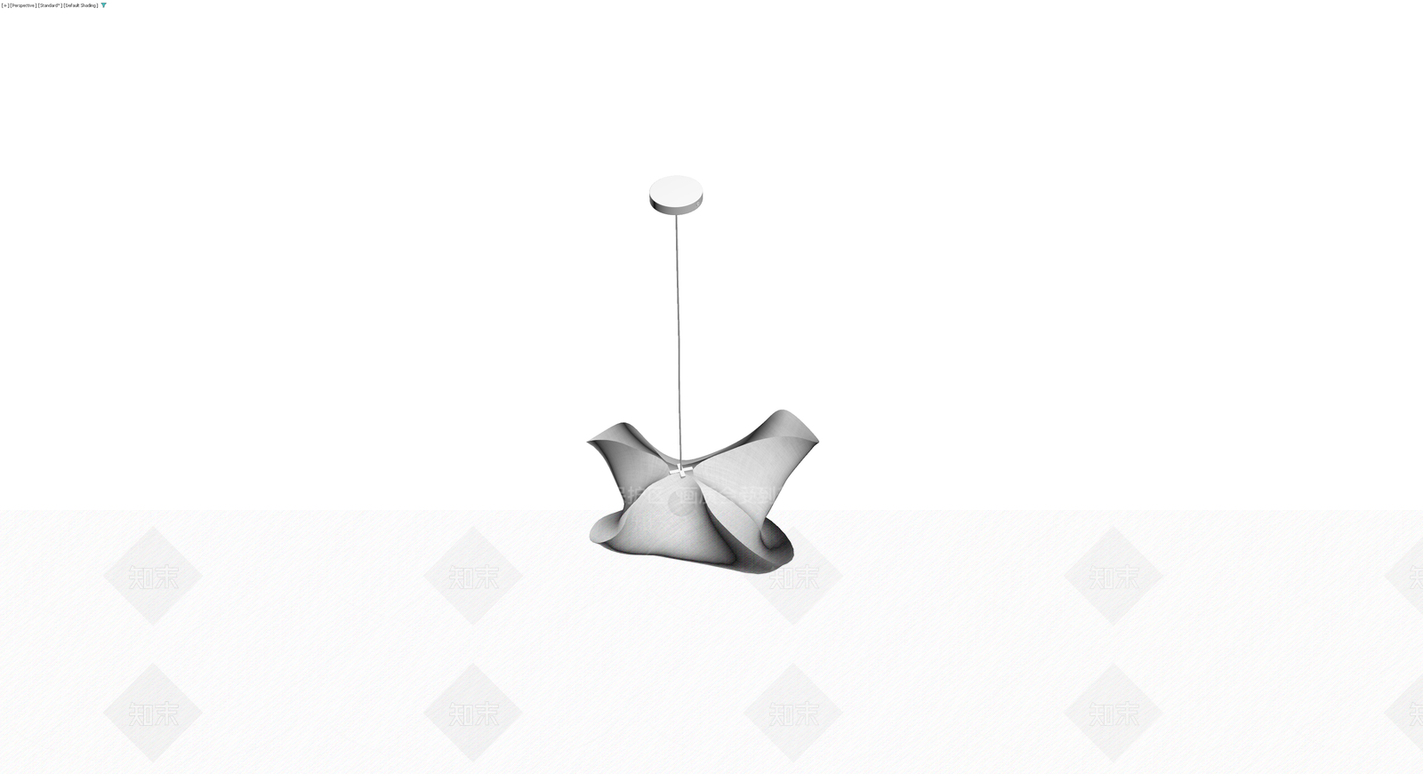 白色布艺褶皱吊灯3D模型下载【ID:1230164933】