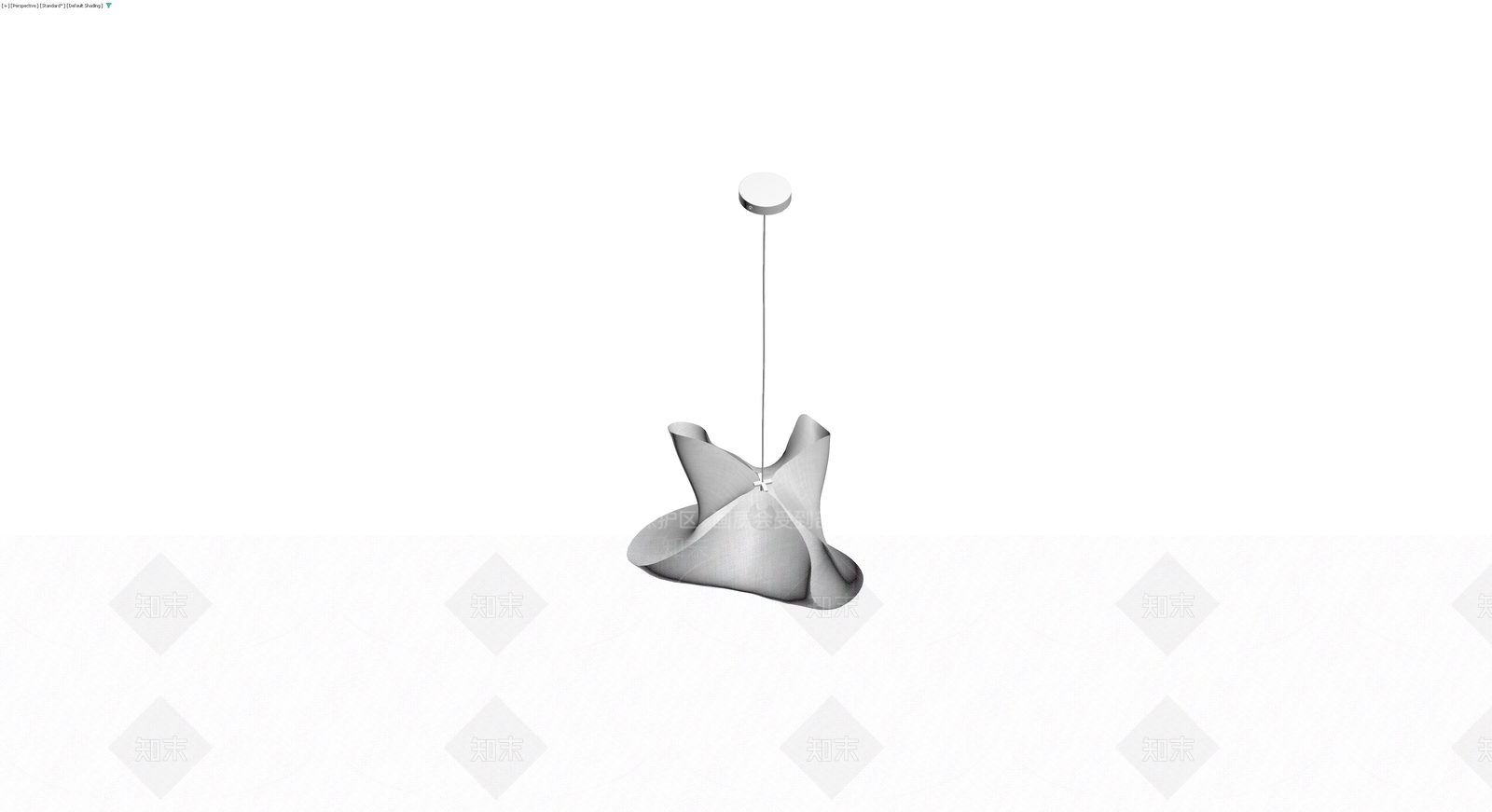 白色布艺褶皱吊灯3D模型下载【ID:1230164933】