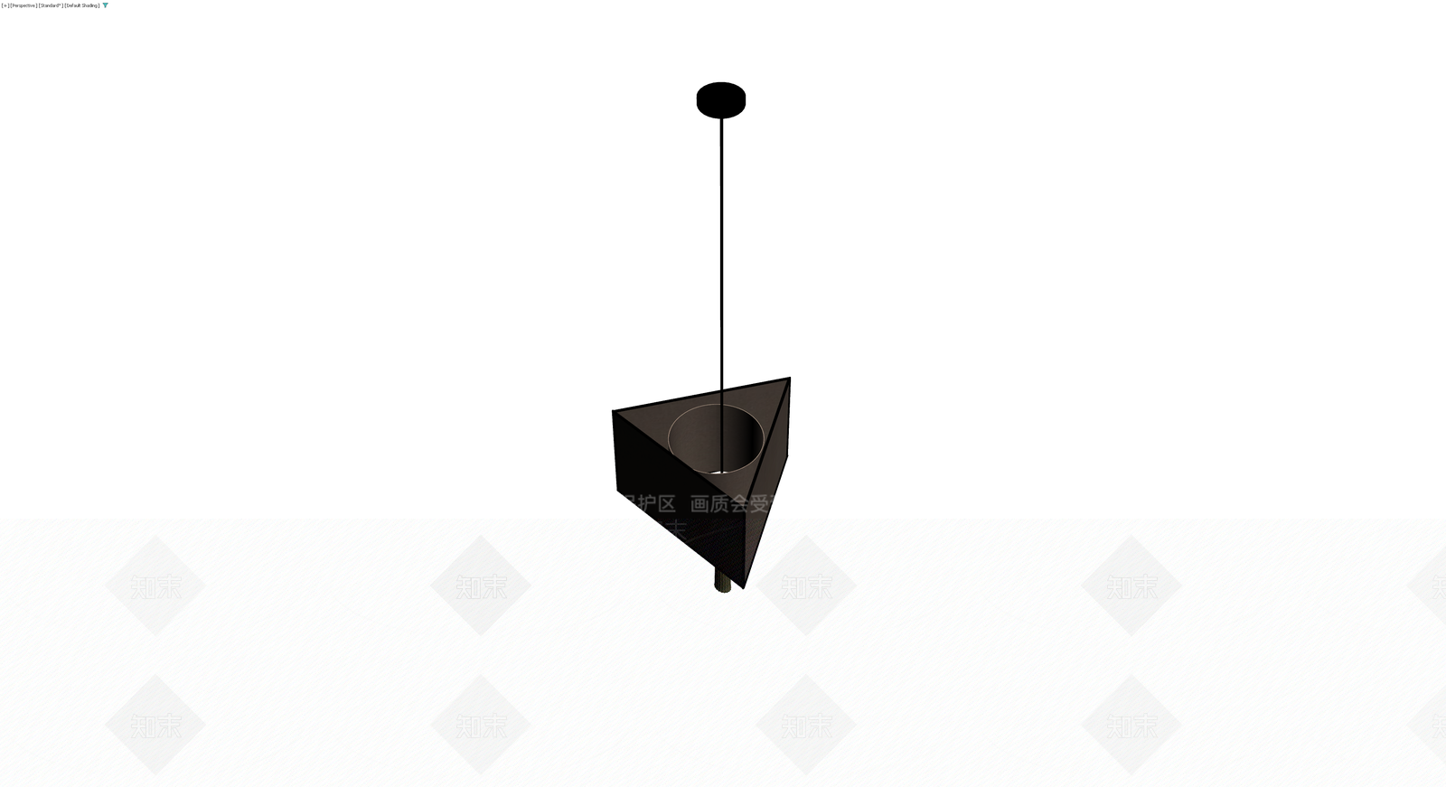 黑色三角形吊灯3D模型下载【ID:1230169920】