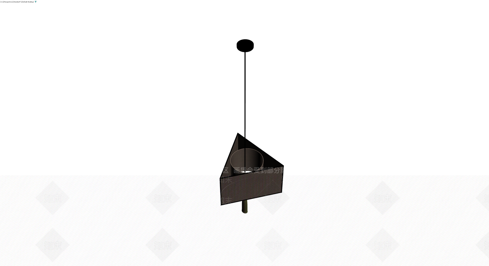 黑色三角形吊灯3D模型下载【ID:1230169920】