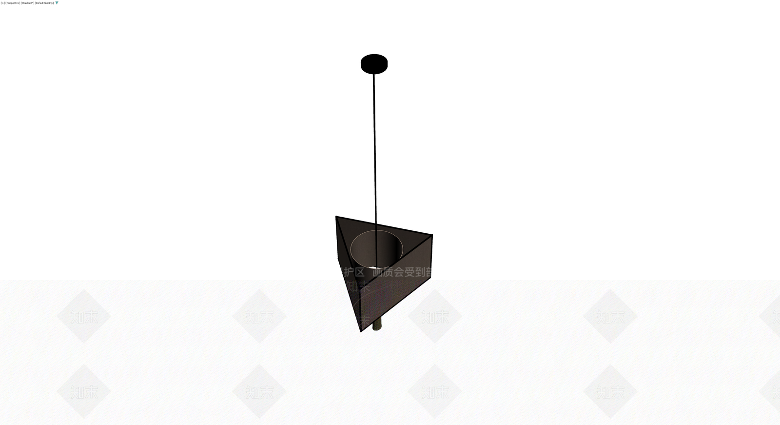 黑色三角形吊灯3D模型下载【ID:1230169920】