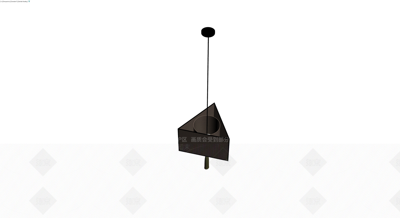 黑色三角形吊灯3D模型下载【ID:1230169920】