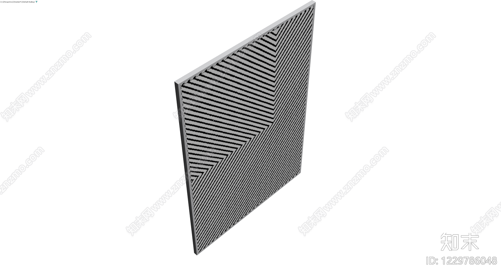 几何条纹装饰画3D模型下载【ID:1229786048】