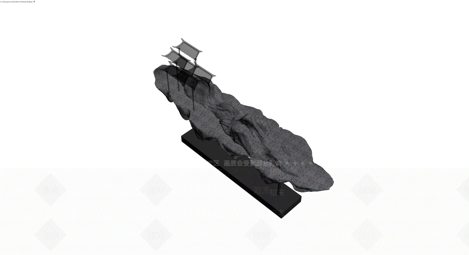 中式假山景观雕塑3D模型下载【ID:1230348486】