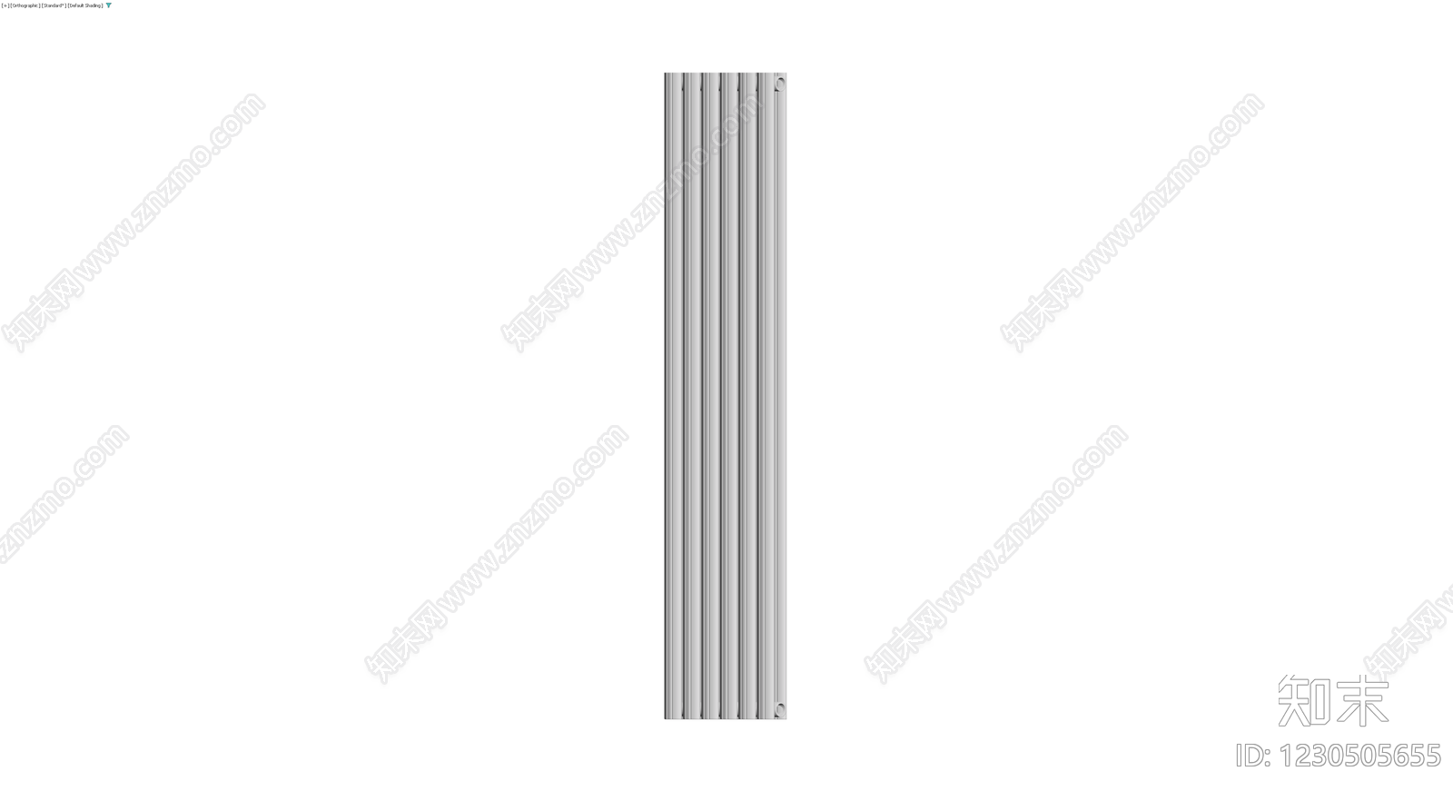 灰色管状立式散热器3D模型下载【ID:1230505655】