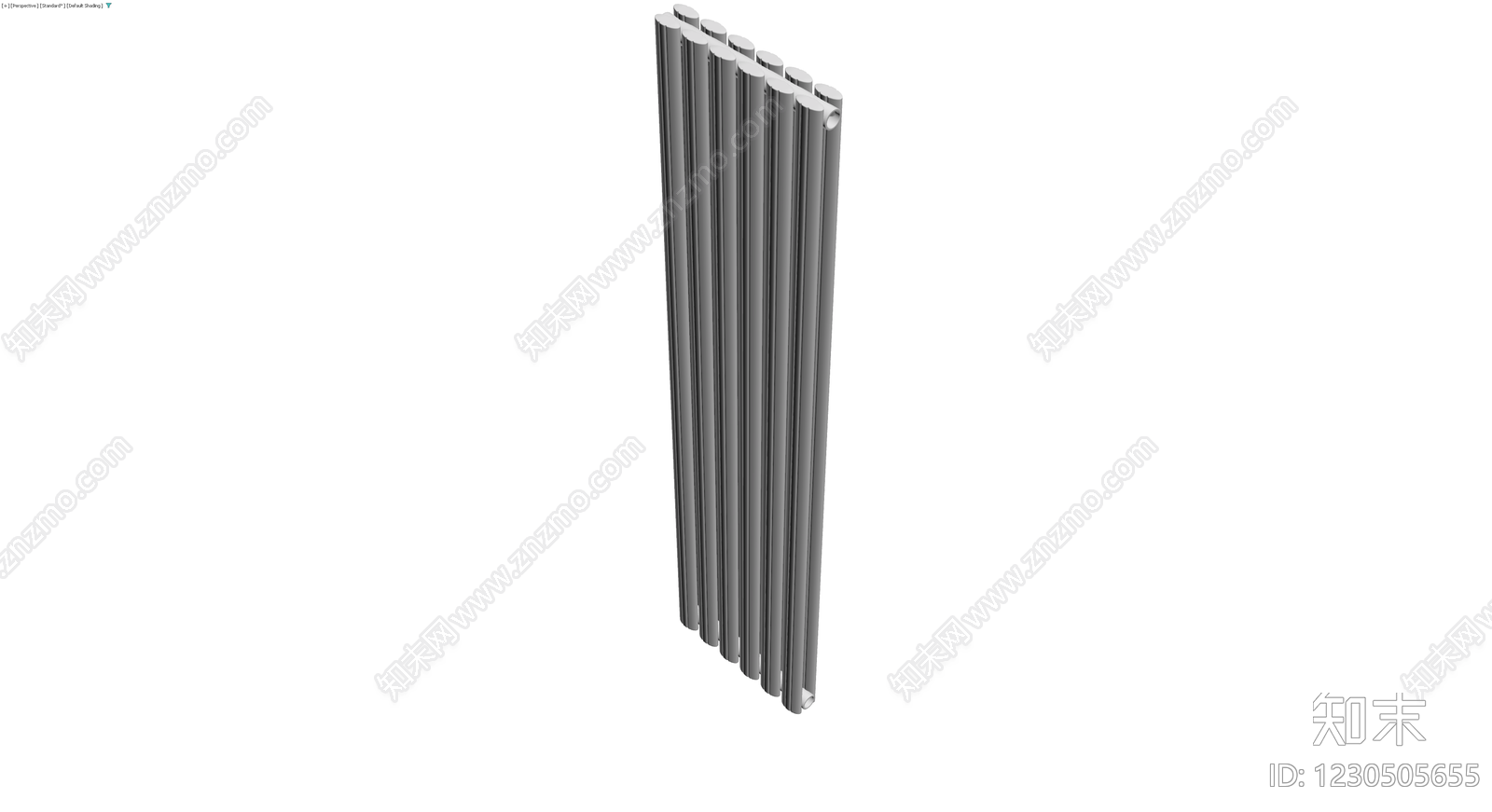 灰色管状立式散热器3D模型下载【ID:1230505655】