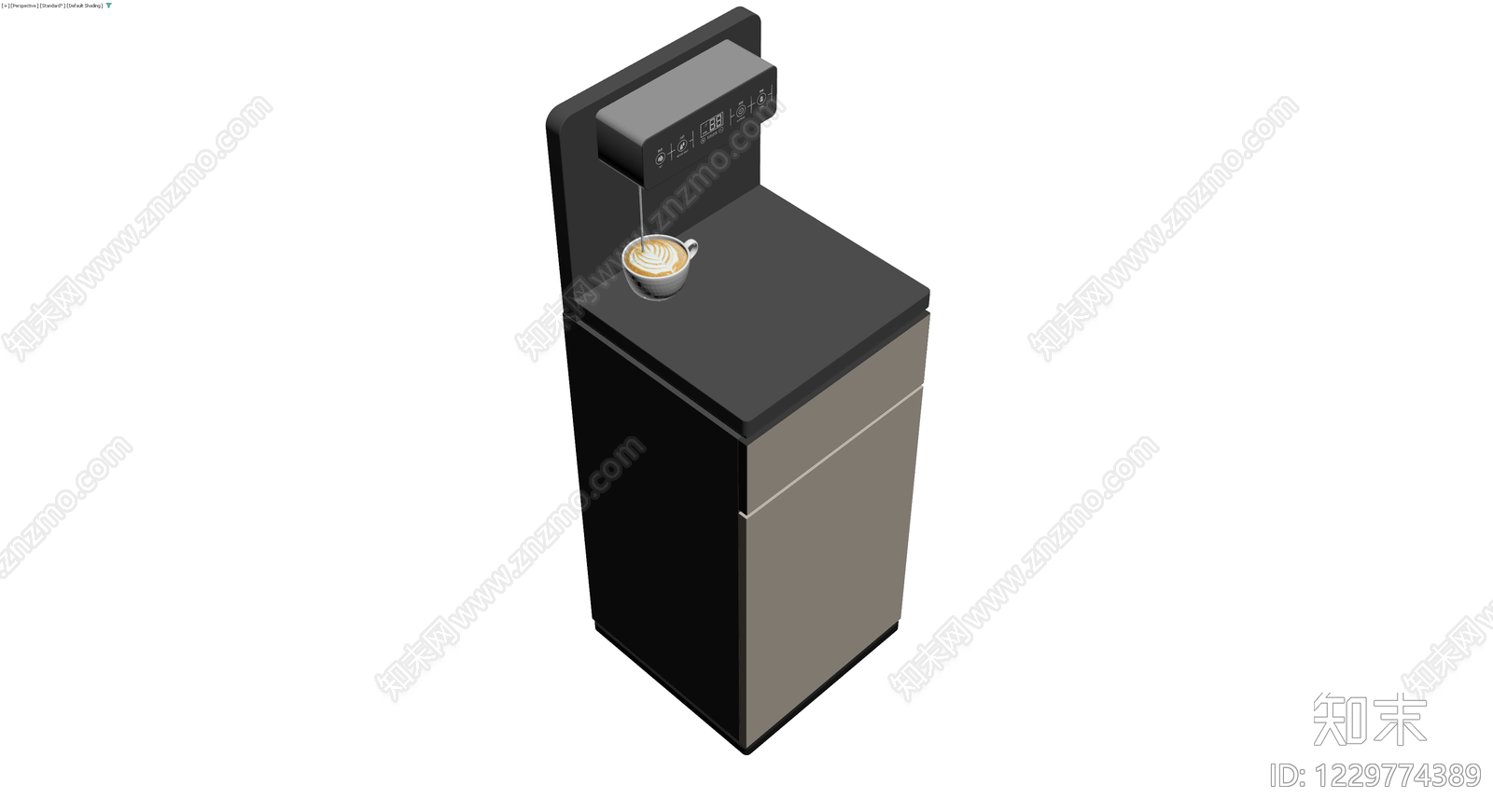 现代落地咖啡机3D模型下载【ID:1229774389】