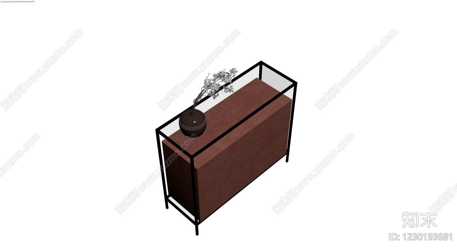 现代木质玻璃斗柜3D模型下载【ID:1230193681】