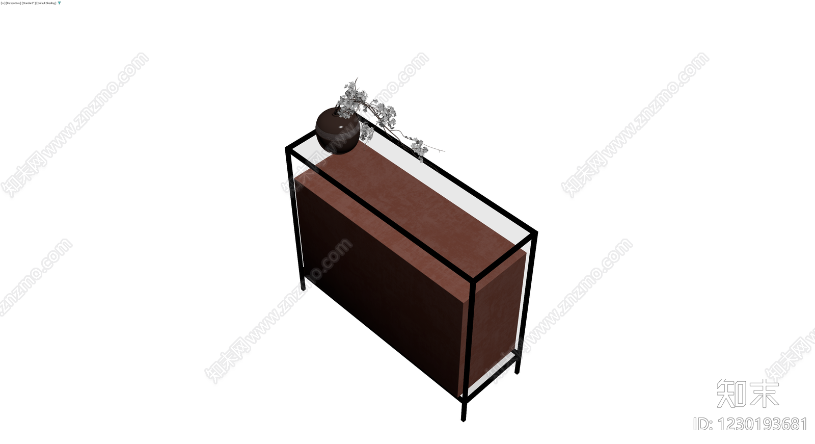 现代木质玻璃斗柜3D模型下载【ID:1230193681】