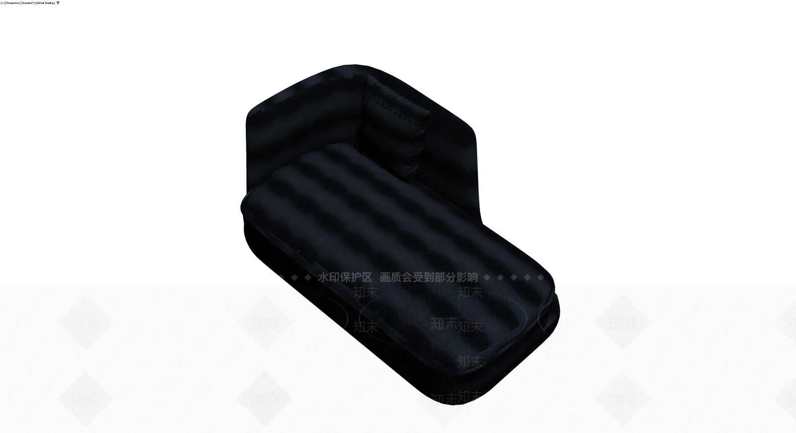 黑色单人沙发模型3D模型下载【ID:1230620647】