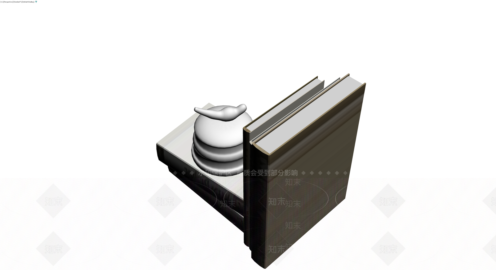 书籍与装饰罐组合3D模型下载【ID:1230657617】