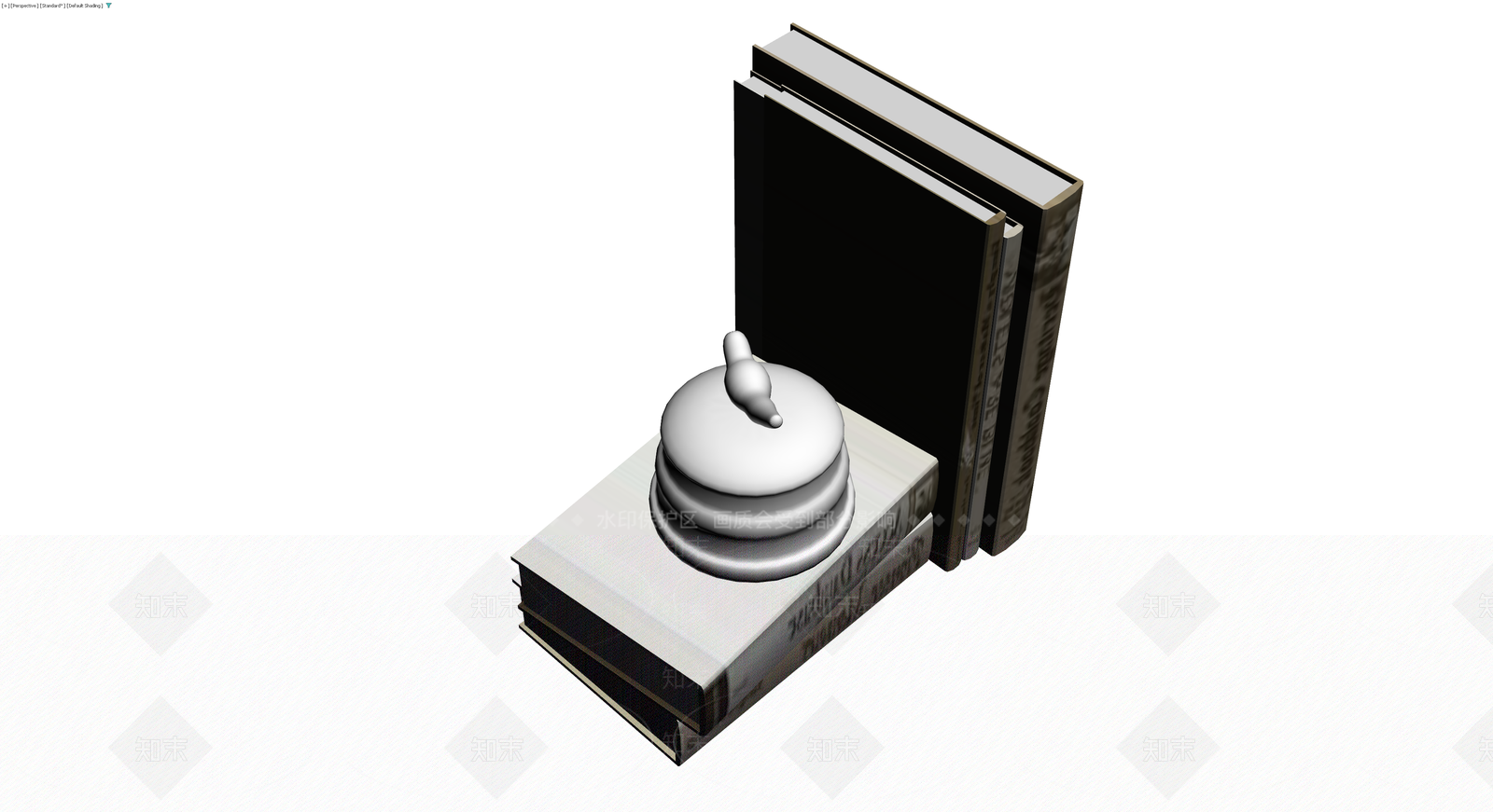 书籍与装饰罐组合3D模型下载【ID:1230657617】