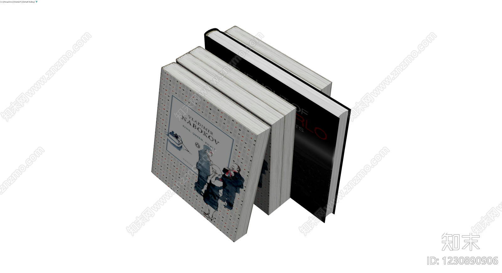 纳博科夫书籍组合3D模型下载【ID:1230890906】