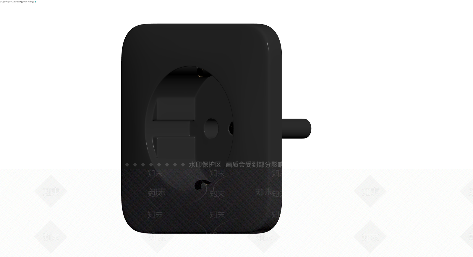 黑色欧式电源插座3D模型下载【ID:1230351735】