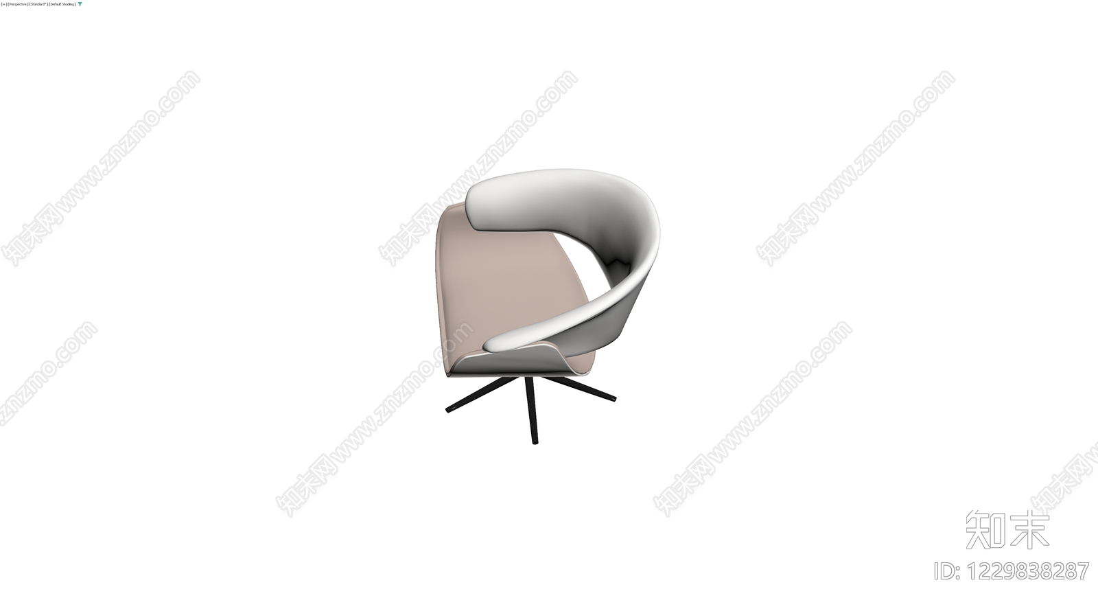 现代弧形休闲椅3D模型下载【ID:1229838287】