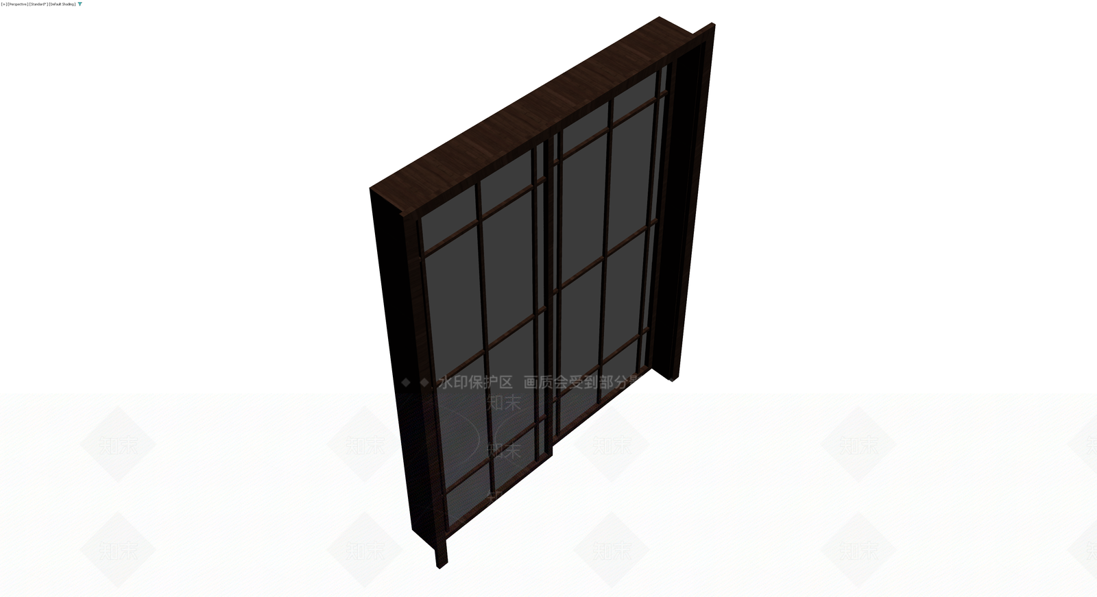 深色木质格栅隔断3D模型下载【ID:1230792696】