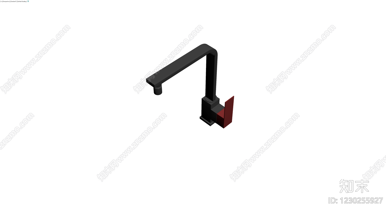 黑色哑光水龙头组件3D模型下载【ID:1230255927】