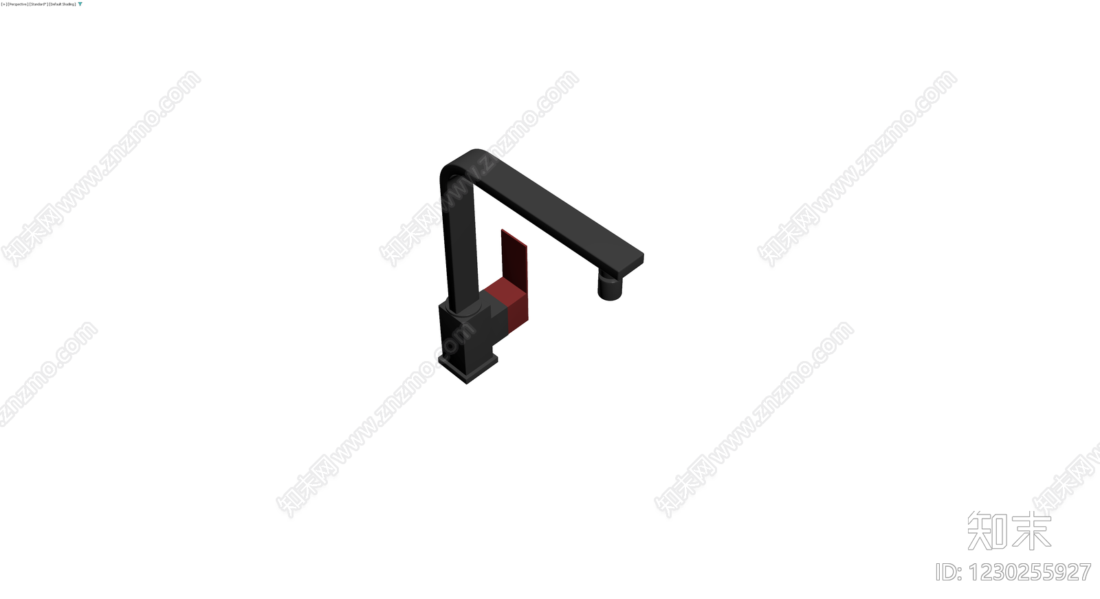 黑色哑光水龙头组件3D模型下载【ID:1230255927】