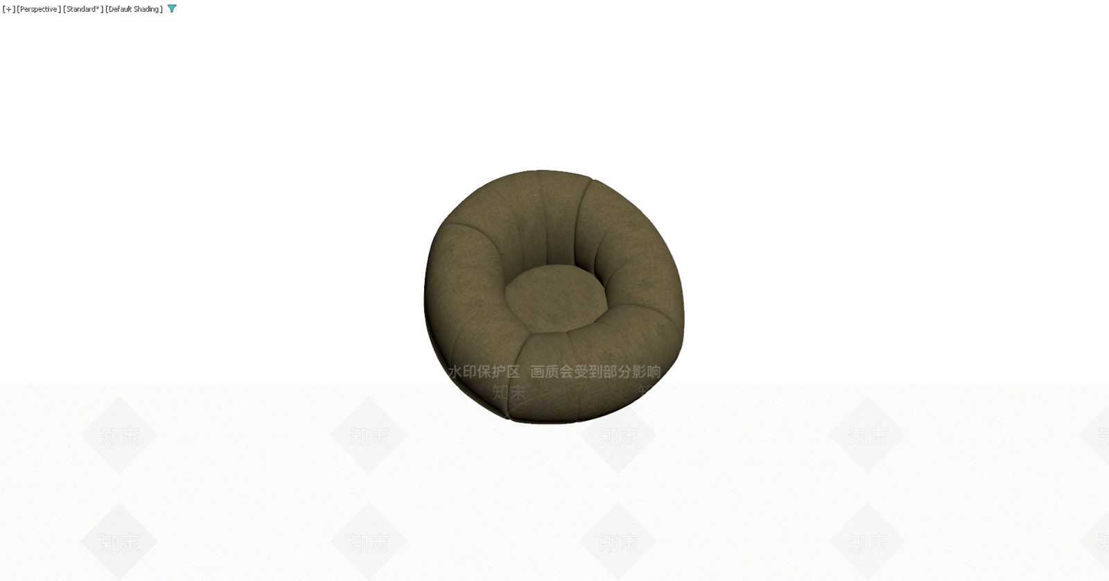 橄榄绿布艺圆形沙发3D模型下载【ID:1229589166】