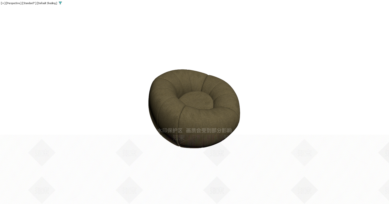 橄榄绿布艺圆形沙发3D模型下载【ID:1229589166】