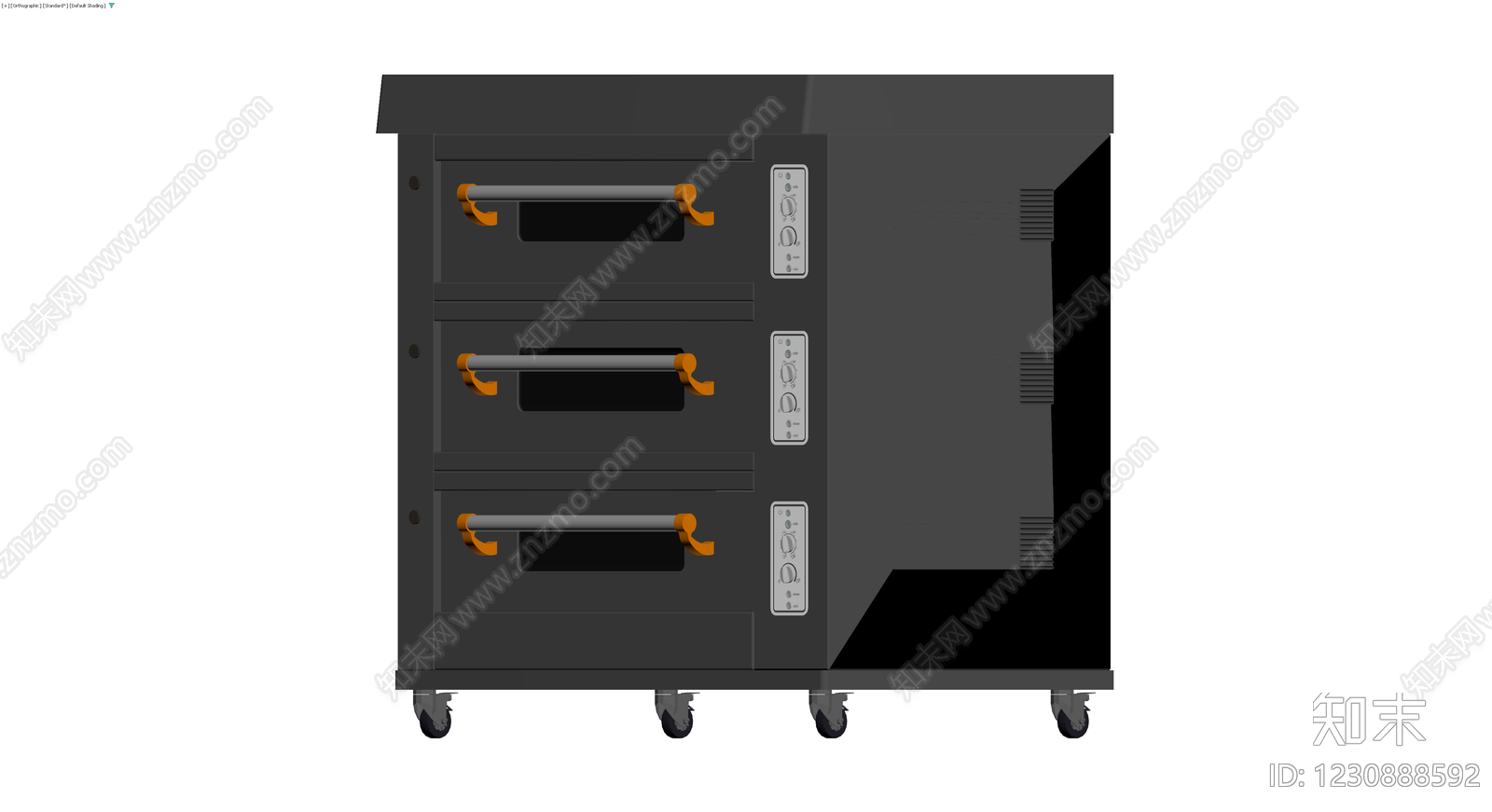 商用三层烤箱灰模3D模型下载【ID:1230888592】