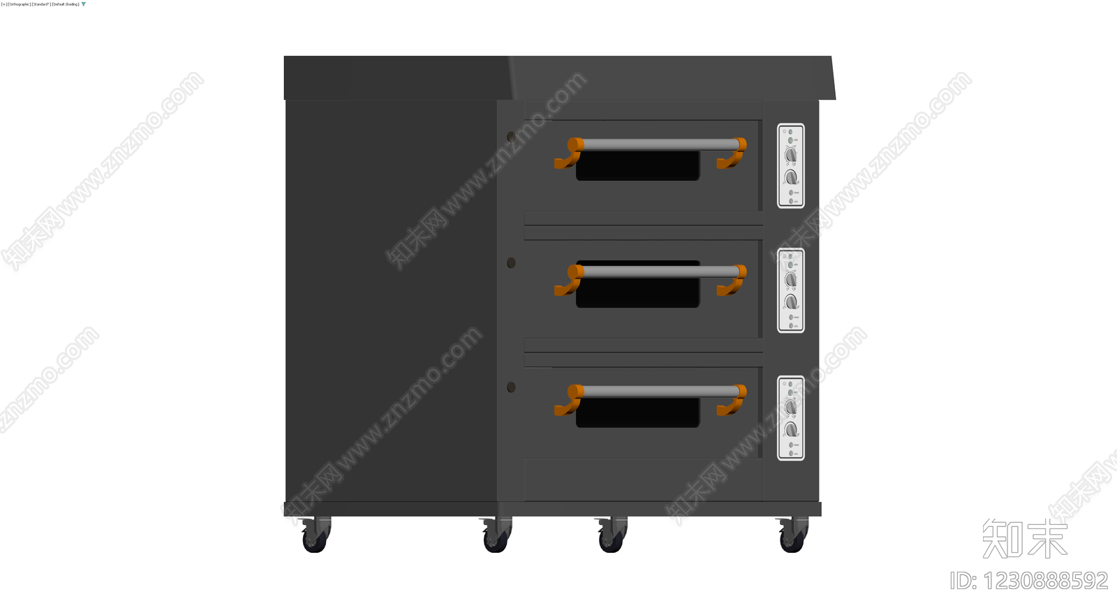 商用三层烤箱灰模3D模型下载【ID:1230888592】