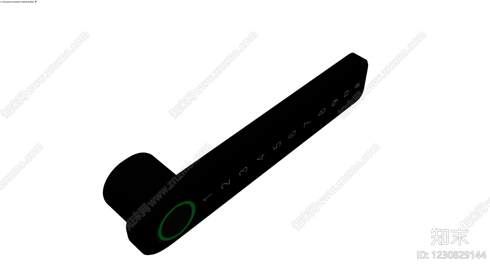 黑色长条形数字键盘3D模型下载【ID:1230829144】