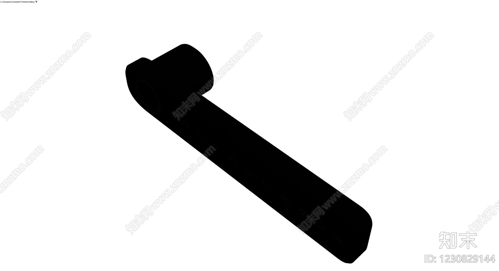 黑色长条形数字键盘3D模型下载【ID:1230829144】