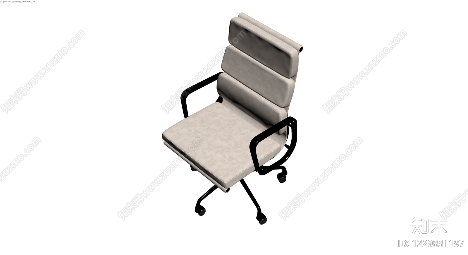 米色软包办公椅3D模型下载【ID:1229831197】