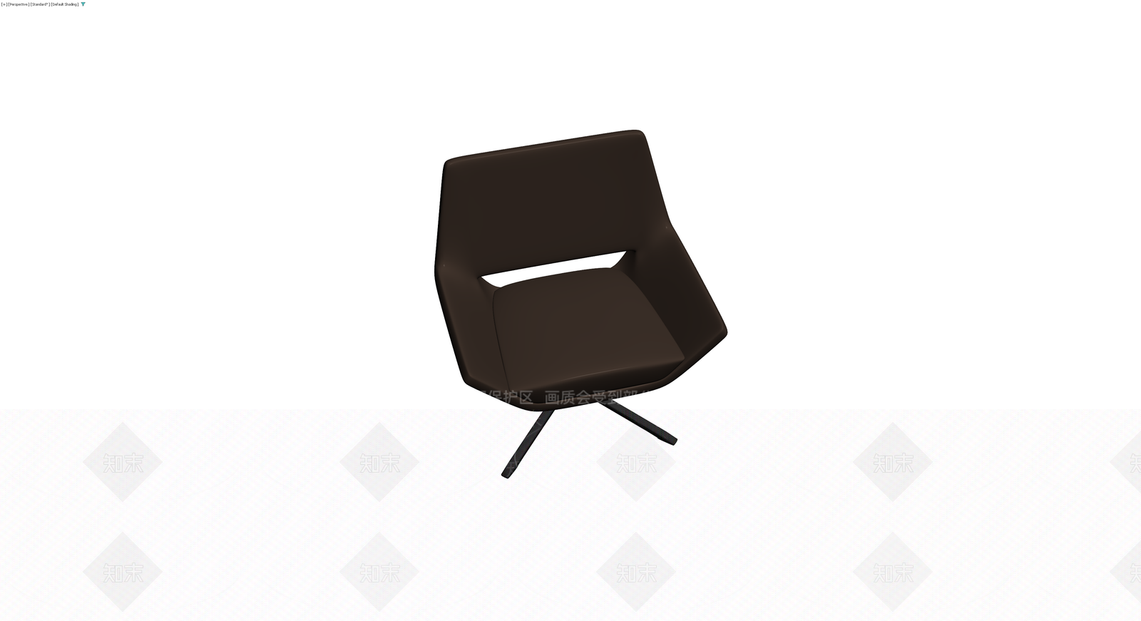 现代深褐色休闲椅3D模型下载【ID:1230346685】