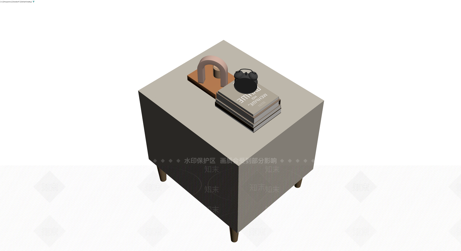 拱门储物柜及摆件组合3D模型下载【ID:1229909766】