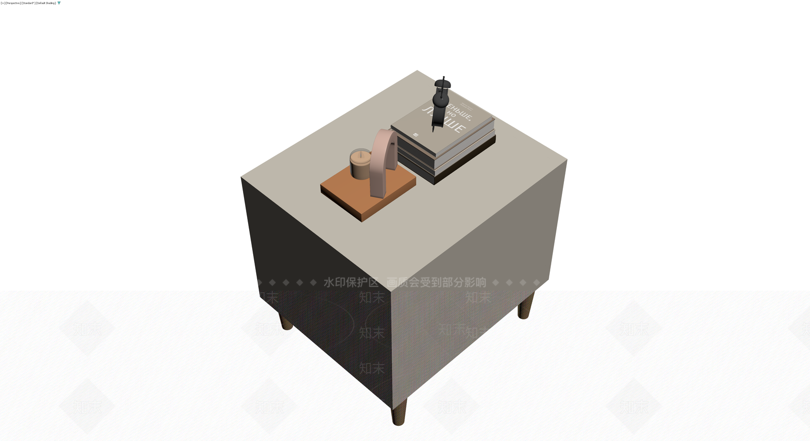拱门储物柜及摆件组合3D模型下载【ID:1229909766】