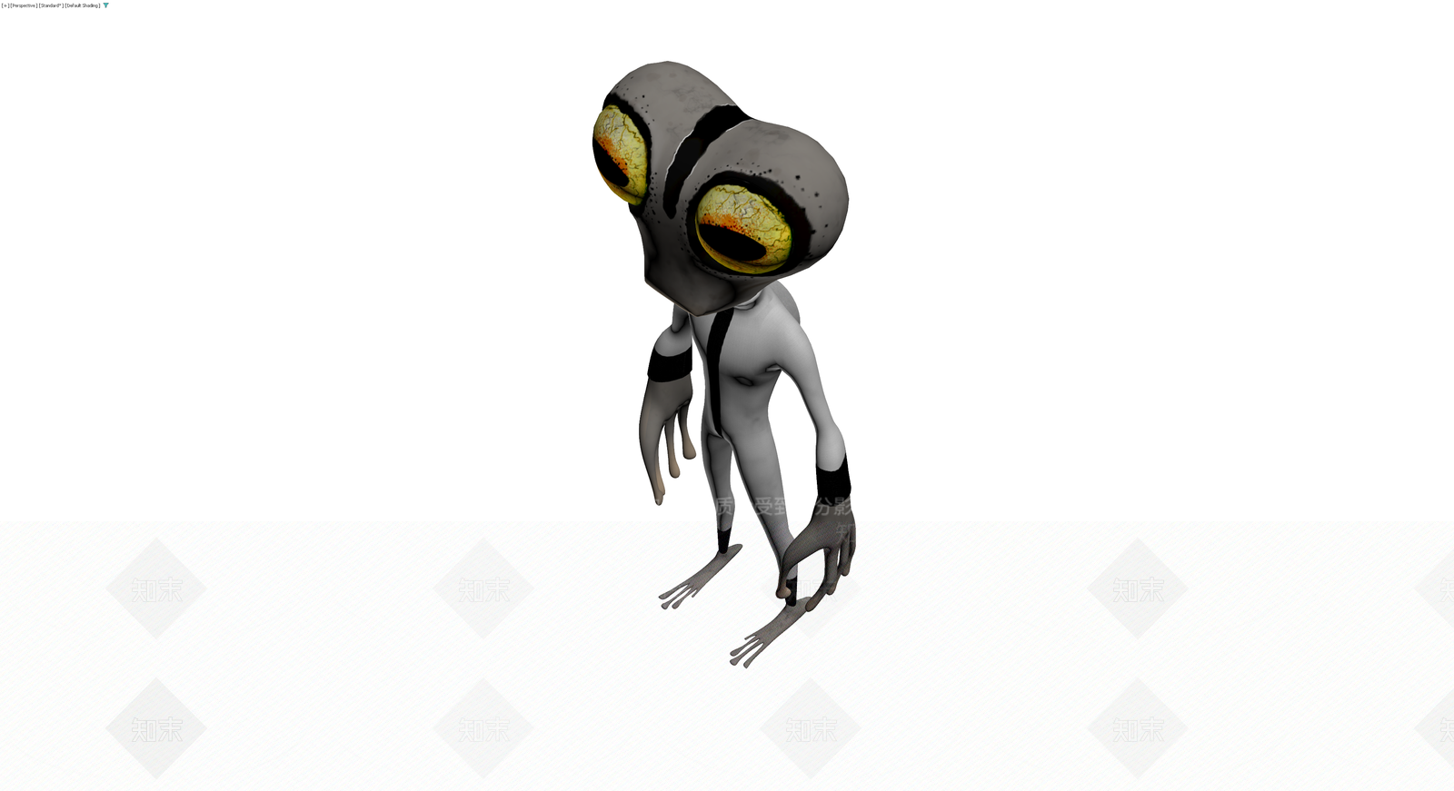 灰色外星人角色模型3D模型下载【ID:1230418706】