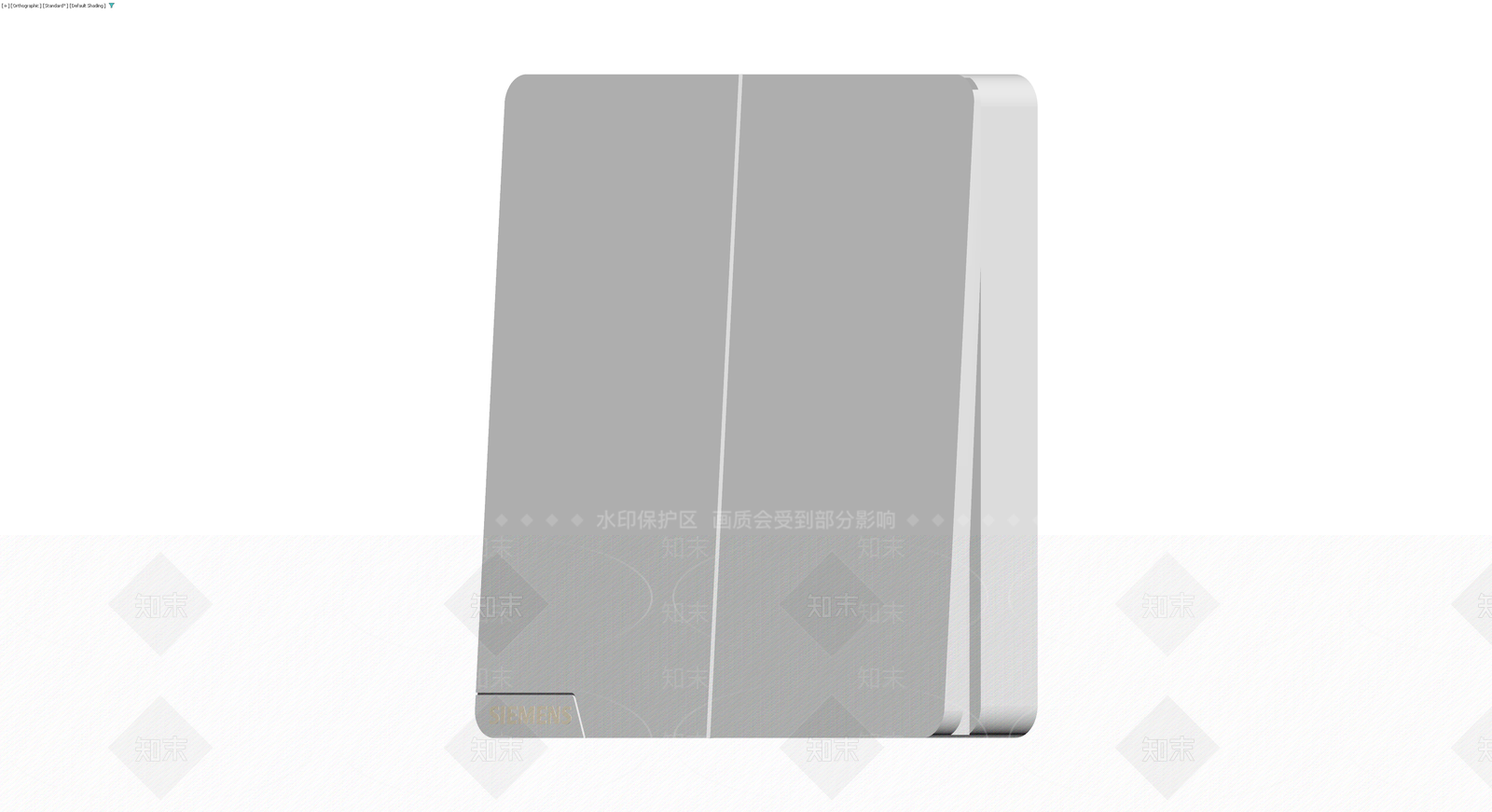 西门子双联开关面板3D模型下载【ID:1229672772】