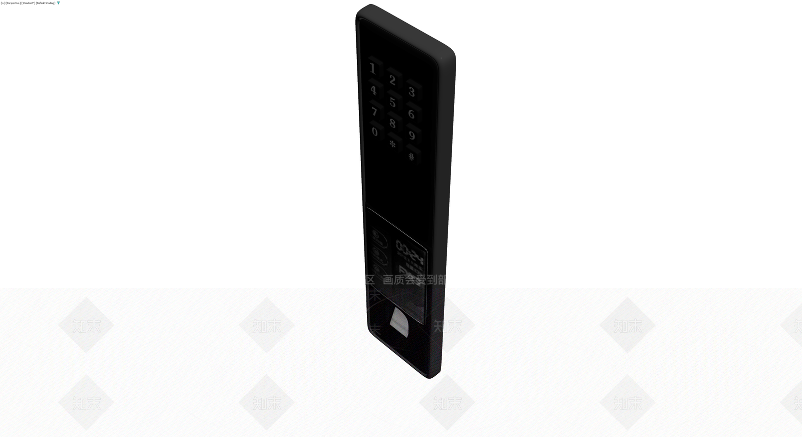 黑色智能门锁成品3D模型下载【ID:1229668504】