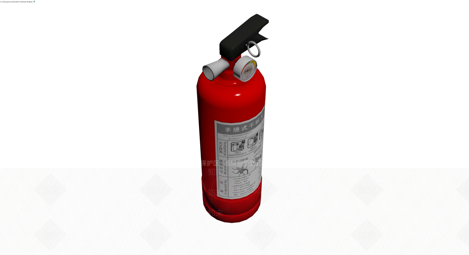 手提式干粉灭火器3D模型下载【ID:1230682301】