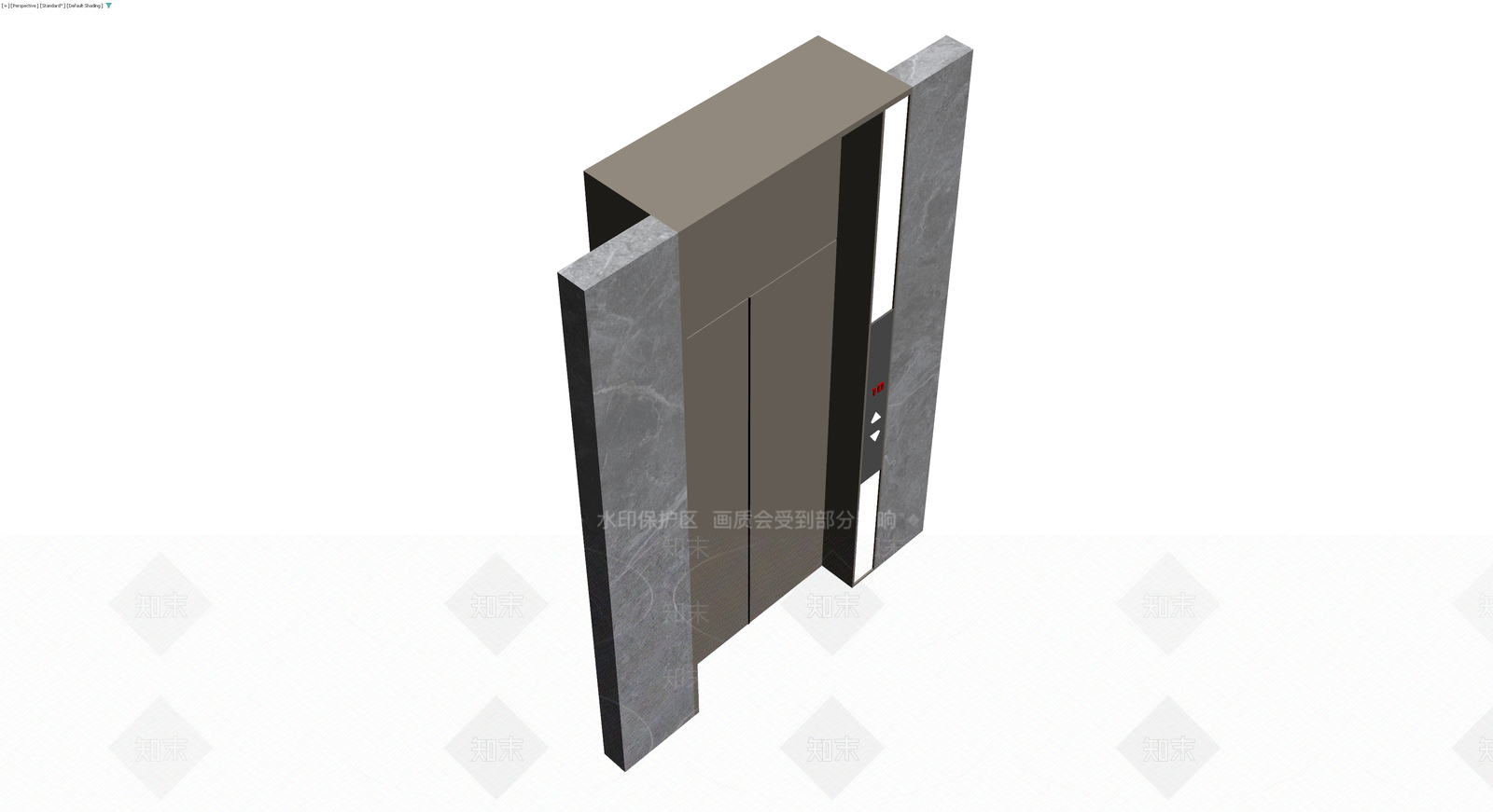 现代风格电梯门套组件3D模型下载【ID:1229841878】