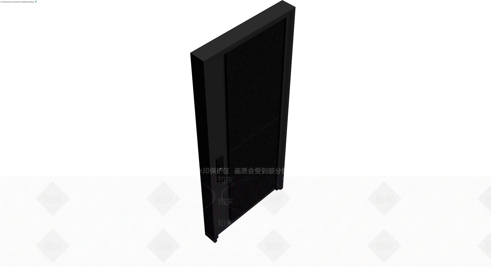 黑色纹理成品门体3D模型下载【ID:1230559395】